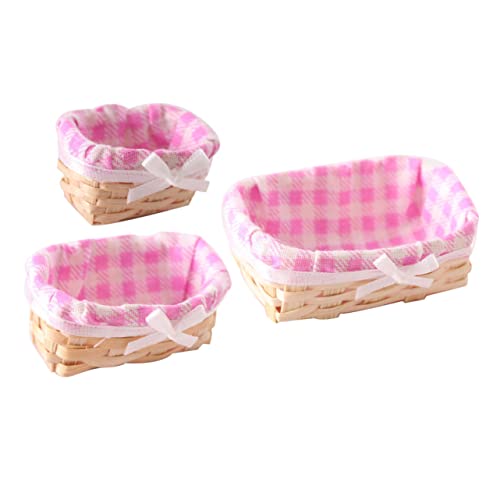 DECHOUS 3 Stück Miniatur Geflochtene Körbe Simulation Mini-Korb Mini-obstkörbe Miniatur-korbmodell Mini -picknickkorb Mini-bambuskorb Basteln Mini-obstkorb Mini Körbe Rosa Stoff DECHOUS 3 Stück Miniatur Geflochtene Körbe Simulation Mini-Korb Mini-obstkörbe Miniatur-korbmodell Mini -picknickkorb Mini-bambuskorb Basteln Mini-obstkorb Mini Körbe Rosa Stoff von DECHOUS