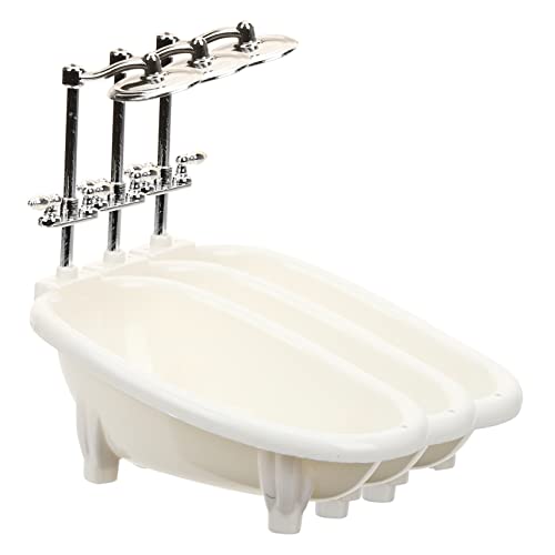 DECHOUS 3 Stück Puppe Puppe Auch Mini-badewannenmodell Miniatur-puppenhausmöbel Mini-hausbadewanne Miniaturbadewanne Mini -hausdekoration Mini-möbelmodell Mini Möbel Plastik Weiß von DECHOUS