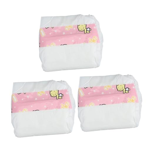 DECHOUS 3 Stück Puppen-Anziehwindel Babypuppen Babys Puppen puppenwindeln puppenzubehör Puppenwindel Set Puppenwindel er Pack Windeln für Puppen Puppe verkleiden Zubehör Plastik von DECHOUS