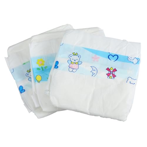 DECHOUS 3 Stück Puppen-Anziehwindel Windeln Puppen Puppen windel puppenwindel Puppen Nappies So tun, als ob Sie Puppenzubehör würden Puppe verkleiden Zubehör Plastik von DECHOUS