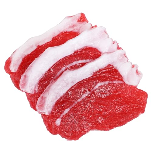DECHOUS 3 Stück Schweinefleischimitat Faux-food-modell Künstliches Lebensechtes Schweinefleisch Realistisches Schweinefleischdekor Gefälscht Simulationsschweinefleischmodell Harz von DECHOUS