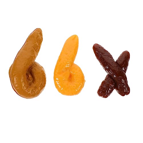 DECHOUS 3 Stück Simulation Poop-Modell Poop- Hocker-Modell Gefälscht Streich Faux Hocker Modell Simuliertes Kotmodell Simuliertes Fäkalienspielzeug Simuliertes Stuhlmodell Plastik von DECHOUS
