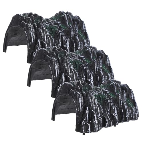 DECHOUS 3 Stück Teiliges DIY Sandtisch Eisenbahn Tunnel Modellset aus Hochwertigem Kunststoff Realistische Simulation Höhle Zubehör für Sandlandschaft Kinderparty Bastelspielzeug von DECHOUS