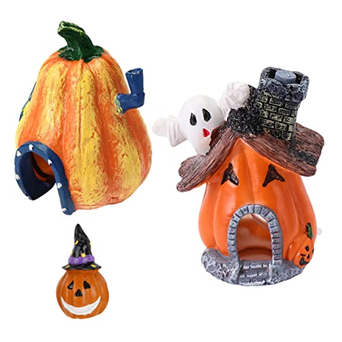 DECHOUS 3 Stück Teiliges Halloween Aquarium Deko Harz Kürbis Geisterhaus Figuren Cartoon Design für Fischbecken Festival Ornament Aquarium Haus Dekoration Festliche Landschaft DECHOUS 3 Stück Teiliges Halloween Aquarium Deko Harz Kürbis Geisterhaus Figuren Cartoon Design für Fischbecken Festival Ornament Aquarium Haus Dekoration Festliche Landschaft von DECHOUS