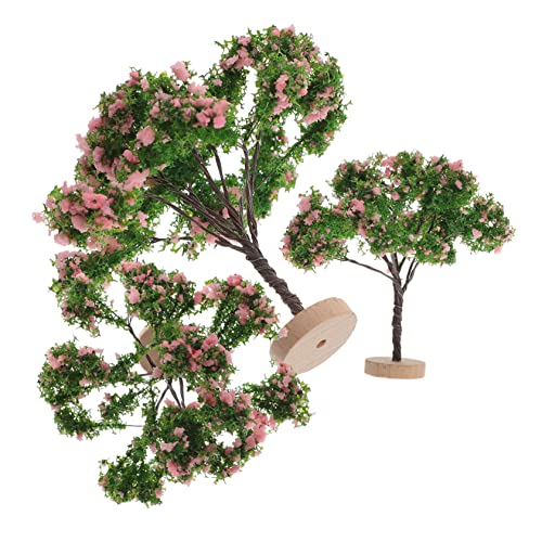 DECHOUS 3 Stück Teiliges Miniatur Landschaftsbaum Modellbau Stabiles Kunststoff Baum für Sandtisch Realistische Straßenbäume Leicht Langlebig für DIY Landschaft und Modellbau von DECHOUS