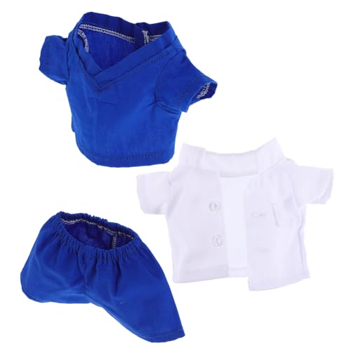 DECHOUS 3 Teilige Puppenarztuniform Babypuppe Stofftier Outfits Puppenzubehör Arztspielzeug Stofftierhemd Bärenzubehör Stofftierzubehör von DECHOUS