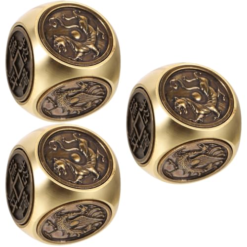DECHOUS 3St Rotierende Kupfermünzen mit Kaisern Tischdekoration die chinesen Glücksgeschenk für zu Hause Dekompressionsmünze münzzähler Metallmünzen kleine Kupfermünze von DECHOUS