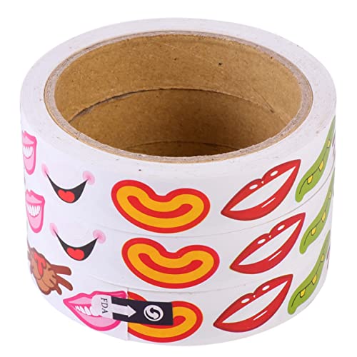 DECHOUS 3Stücke Handgemachte Selbstklebende Mundaufkleber Bunten Designs Kreative DIY Sticker Für Bastelprojekte Und Etikettierung von DECHOUS