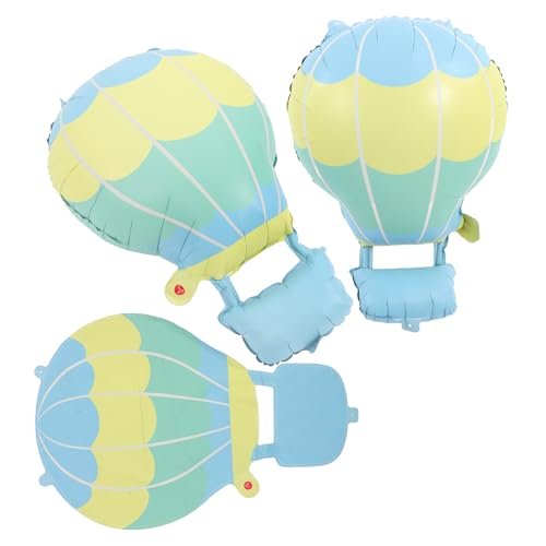 DECHOUS 3Stücke Heißluftballons Aus Aluminiumfolie Für Geburtstagsfeiern Und Festivals Leuchtende Party Dekorationsballons Für Fotohintergründe Und Feierliche Anlässe von DECHOUS