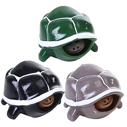 DECHOUS 3Stücke Schildkrötenspielzeug Zum Drücken Stressabbau Für Geburtstagsgeschenk Oder Partygeschenk Farben von DECHOUS