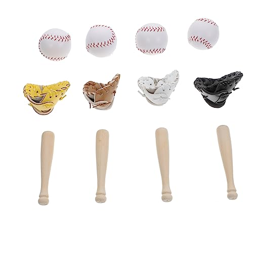 DECHOUS 4 Sets Baseball Modell Outdoor Ornamente Kunst Und Bastelsets Sportgeschenke Ornamente Zum Basteln Medaillon des Deckels Sportbälle Schlüsseldekorationen Mini von DECHOUS