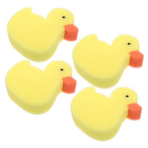 DECHOUS 4 Stück Badebürste Mit Kleiner Gelber Ente Badeschwämme Peeling-körperpeeling Duschwäscher Für Den Körper Badewäscher Für Den Körper Yellow Schwamm von DECHOUS