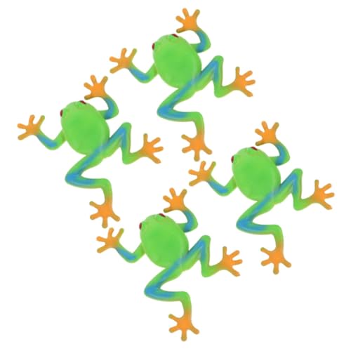 DECHOUS 4 Stück Entlüftungsfrosch für kinderspielzeug funnytoys Fun Toy dekompressions Froschförmiges für Partys winziges weiches Gummi Green von DECHOUS