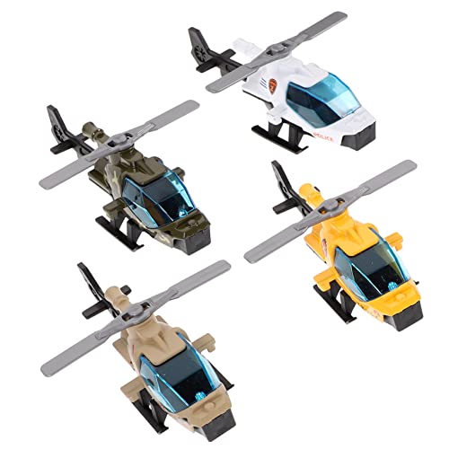 DECHOUS 4 Flugzeugmodell für Kinder Schreibtischaufsatz Mini-Helikopter-Modell kinderspielzeug Spielzeug für Kinder Mikrospielzeug Hubschrauberspielzeug für Jungen Flugzeugspielzeug von DECHOUS