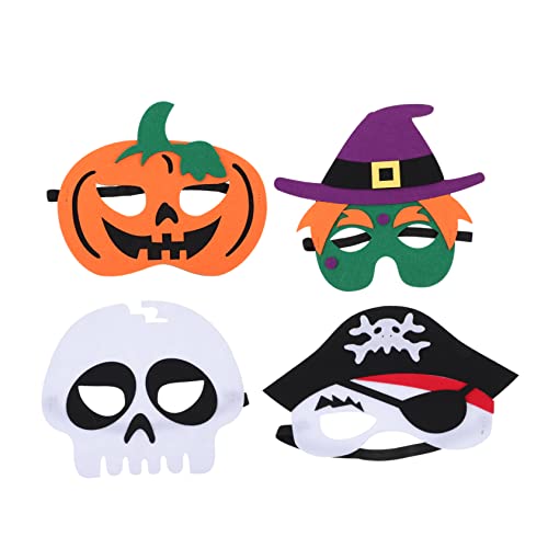 DECHOUS 4 Stück Halloween-maske Maskerade-gesichtsbedeckungen Augenmaske Aus Filz Hexenkleidung Abschlussball Requisiten Halloweenkostüm Lila Parfümflasche Partymaske Produkte Gefühlt Tier von DECHOUS