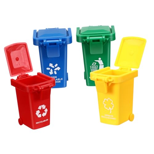 DECHOUS 4 Stück Mini Mülleimer für Mülltrennungsspielzeug Kreatives Lernspielzeug für Geschicklichkeit und Umweltbewusstsein für Kinderzimmer und Spielspaß DECHOUS 4 Stück Mini Mülleimer für Mülltrennungsspielzeug Kreatives Lernspielzeug für Geschicklichkeit und Umweltbewusstsein für Kinderzimmer und Spielspaß von DECHOUS