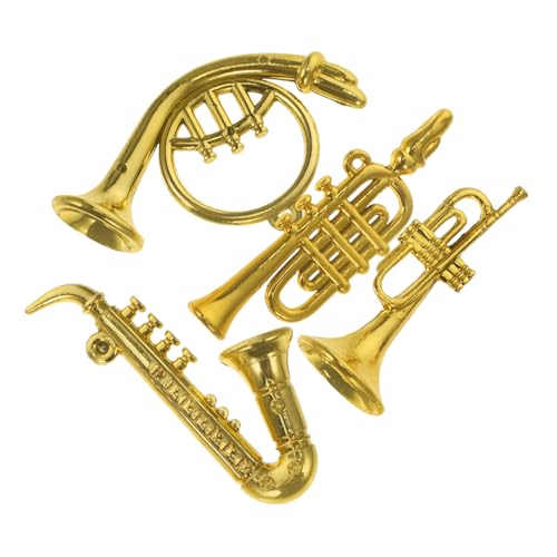 DECHOUS 4 Stück Mini-musikinstrumentenmodell Klein Miniatur Winzig Ornament Musical Mini-Kunststoff-Musikinstrument Puppenhaus-instrumentenmodell Golden Plastik DECHOUS 4 Stück Mini-musikinstrumentenmodell Klein Miniatur Winzig Ornament Musical Mini-Kunststoff-Musikinstrument Puppenhaus-instrumentenmodell Golden Plastik von DECHOUS