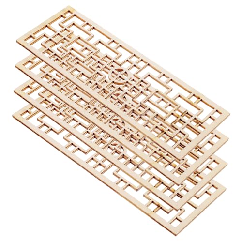 DECHOUS 4 Stück Miniatur Chinesischer Bildschirm Modell Stabiles Material Leicht für Puppenhaus Möbel Dekorativ Mini Hauszubehör für Desktop Dekoration von DECHOUS