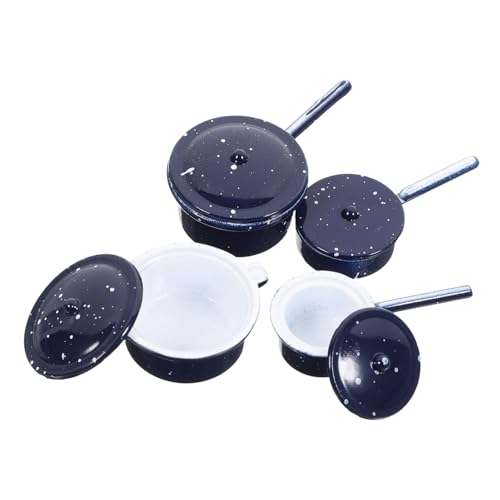 DECHOUS 4 Stück Miniaturküche Mini-töpfe Und Pfannen Mini-kochgeschirr Für Die Küche Mini-küchendekoration Von Simulationspfannen Minikocher Für Mini-kocher Legierung Black DECHOUS 4 Stück Miniaturküche Mini-töpfe Und Pfannen Mini-kochgeschirr Für Die Küche Mini-küchendekoration Von Simulationspfannen Minikocher Für Mini-kocher Legierung Black von DECHOUS