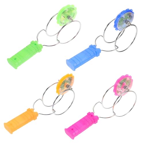 DECHOUS 4 Stück Orbital-gyro- Sommer Gyroskop Rotierender Kreisel Kreiselrad Gyro-Rad- Schienenwirbel Spinnrad Rail-Twirler- Anfänger-yoyo Plastik von DECHOUS