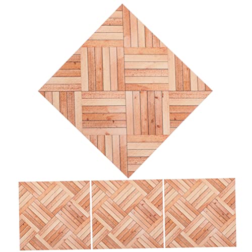 DECHOUS 4 Stück Puppenhaus Boden Puppenhaus Miniatur Kleinhaus Kleines Puppenhaus Zubehör Mini Möbel Mini Ornamente Zum Basteln Kleines Zubehör PVC von DECHOUS