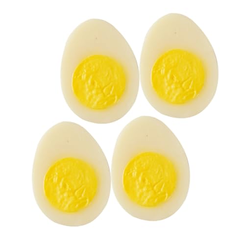 DECHOUS 4 Stück Simulierte Gekochte Eier Künstlich Essen Eierpfanne Luft Gefälscht Fälschung Hersteller Bratpfanne Bio-Eier Eierkocher Fritteuse Stützeier PVC Yellow DECHOUS 4 Stück Simulierte Gekochte Eier Künstlich Essen Eierpfanne Luft Gefälscht Fälschung Hersteller Bratpfanne Bio-Eier Eierkocher Fritteuse Stützeier PVC Yellow von DECHOUS