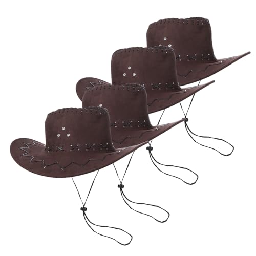 DECHOUS 4 Stück Teiliges Cowboyhut Leichter Westernhut Robustes Material Bequem und Wiederverwendbar Geeignet für Kinderpartys und Kostümveranstaltungen DECHOUS 4 Stück Teiliges Cowboyhut Leichter Westernhut Robustes Material Bequem und Wiederverwendbar Geeignet für Kinderpartys und Kostümveranstaltungen von DECHOUS