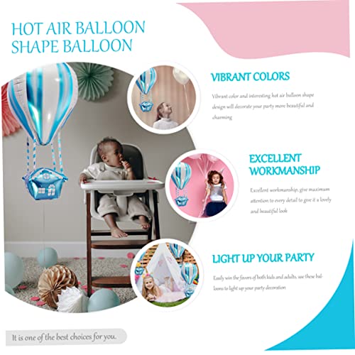 DECHOUS 4 Stück Teiliges Heißluftballon Folienballons aus Aluminium für Geburtstagsdeko Hochzeit Shower Langlebige Auffällige Partydekoration für Drinnen und Draußen Vielseitig Einsetzbar von DECHOUS