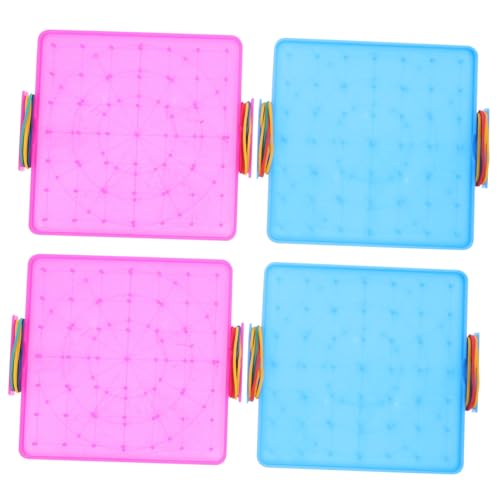 DECHOUS 4 Teiliges Nagelbrett Lehrmittel Geoboards Geometrisches Geoboard Steckbrett Für Geometrie Formen Lernen Vorschulkinder Geoboard Für Steckbrett Für Kinderwerkzeug von DECHOUS