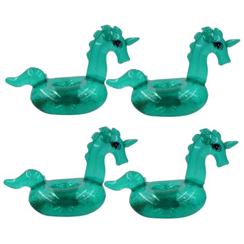 DECHOUS 4Stücke Aufblasbarer Getränkehalter Einhorn Grün Transparent Schwimmender Untersetzer Für Pool Und Strand Sommerpartys Und Getränke Dekoration DECHOUS 4Stücke Aufblasbarer Getränkehalter Einhorn Grün Transparent Schwimmender Untersetzer Für Pool Und Strand Sommerpartys Und Getränke Dekoration von DECHOUS