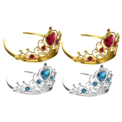 DECHOUS 4Stücke Geburtstagskronen Königliche Tiara Kopfbedeckungen Für Mädchen Goldene Und Silberne Kinderkronen Mit Zufälligem Strass Partyzubehör Für Geburtstag DECHOUS 4Stücke Geburtstagskronen Königliche Tiara Kopfbedeckungen Für Mädchen Goldene Und Silberne Kinderkronen Mit Zufälligem Strass Partyzubehör Für Geburtstag von DECHOUS