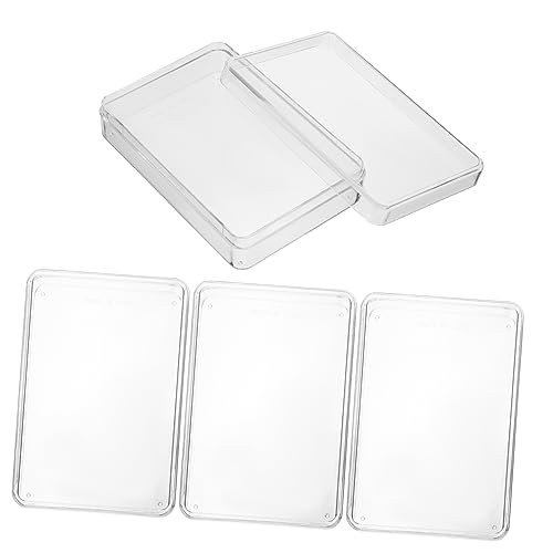 DECHOUS 4Stücke Transparente Plastik Pokerkartenhalter Aufbewahrungsbox Für Spielkarten Decks Organizer Für Poker Und Kartenspiele Kunststoffhüllen Für Karten von DECHOUS