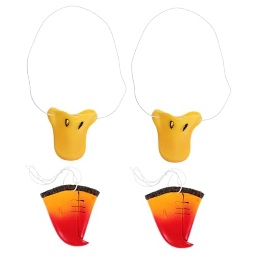 DECHOUS 4pcs Ente Bill Nase Ente Lustige Entenhaut Enten Nase Kostüm Accessoire Schnauze Künstliche Papagei Vogel Nase Fancy Duck Requisiten Maskerade Masken Für Mardi Gras Cosplay von DECHOUS