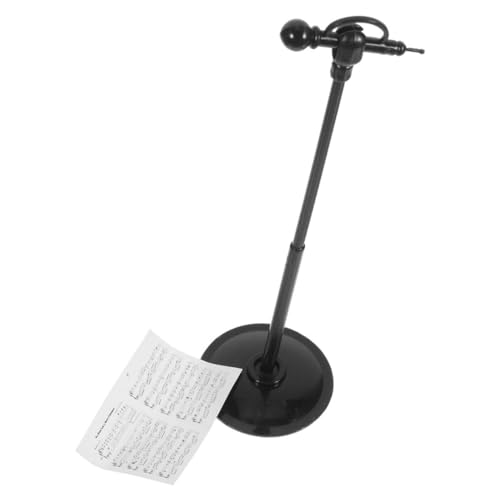 DECHOUS 5 Sätze Mini-Möbelmodell deko hühner mini mic Miniaturmöbel Puppenhaus Zubehör gefälscht Miniaturen Mini-Tischmikrofon Mini-Fake-Mikrofon Papier Black von DECHOUS
