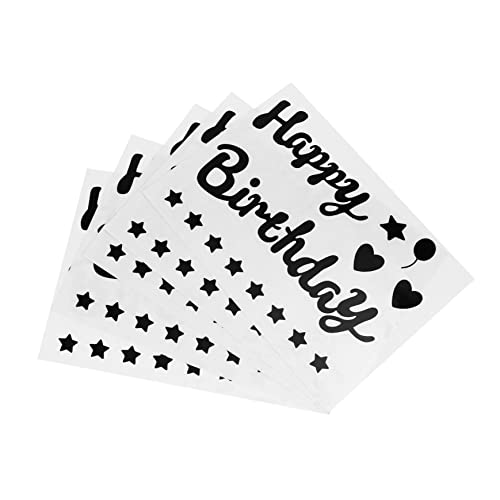 DECHOUS 5 Stück Alles Zum Geburtstag Aufkleber Alles Zum Geburtstag Car Decal Aufkleber Für Geburtstagsfeiern Geburtstagsfenster Haftet Für Klassenzimmer Plastik Black von DECHOUS