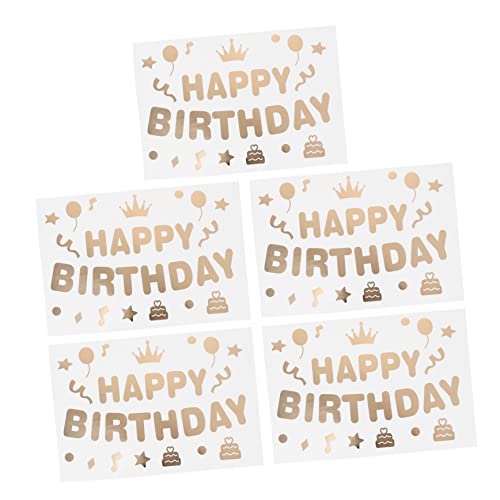 DECHOUS 5 Stück Alles Zum Geburtstag Aufkleber Alles Zum Geburtstag Fenster Sich Alles Zum Geburtstag Car Decal Geburtstags -Aufkleber -partyzubehör Plastik von DECHOUS
