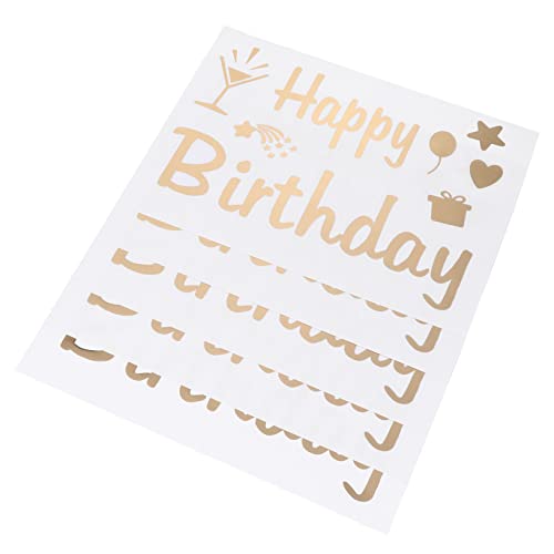 DECHOUS 5 Stück Alles Zum Geburtstag Aufkleber Alles Zum Geburtstag Fenster Sich Geburtstag Wandtattoo Scrapbook -geburtstagsaufkleber Partyhut-Aufkleber Plastik Golden DECHOUS 5 Stück Alles Zum Geburtstag Aufkleber Alles Zum Geburtstag Fenster Sich Geburtstag Wandtattoo Scrapbook -geburtstagsaufkleber Partyhut-Aufkleber Plastik Golden von DECHOUS