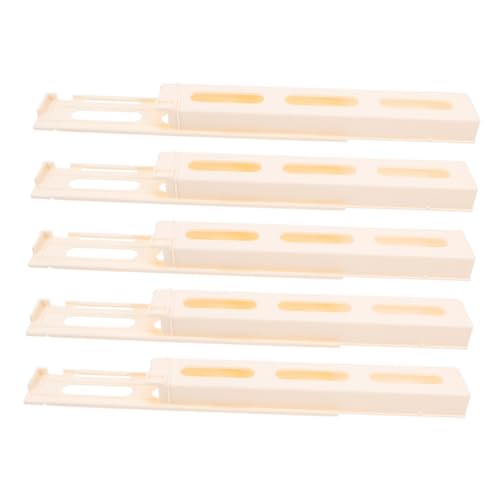 DECHOUS 5 Stück Aufbewahrungsbox Für Dominosteine Dominohalter Für Den Mexikanischen Zug Dominoständer Mexikanische Zug-dominohalter Spielhalter Zubehör Für Brettspiele Beige Plastik von DECHOUS
