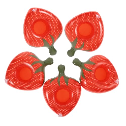 DECHOUS 5 Stück Aufblasbare Schwimmende Getränkehalter Erdbeerform PVC Wasser Bier Halter Pool Party Strand Zubehör Wiederverwendbar DECHOUS 5 Stück Aufblasbare Schwimmende Getränkehalter Erdbeerform PVC Wasser Bier Halter Pool Party Strand Zubehör Wiederverwendbar von DECHOUS