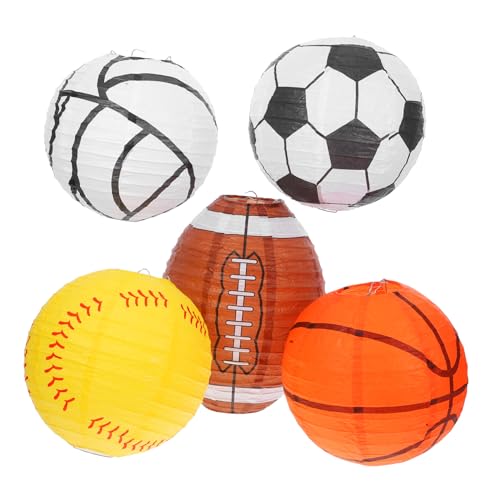 DECHOUS 5 Stück Basketball Fußball Laternenanhänger Sportparty Dekorationen American Football Dekorative Laternen Fußball Geburtstagsparty Dekorationen Basketball Dekorationen Für DECHOUS 5 Stück Basketball Fußball Laternenanhänger Sportparty Dekorationen American Football Dekorative Laternen Fußball Geburtstagsparty Dekorationen Basketball Dekorationen Für von DECHOUS
