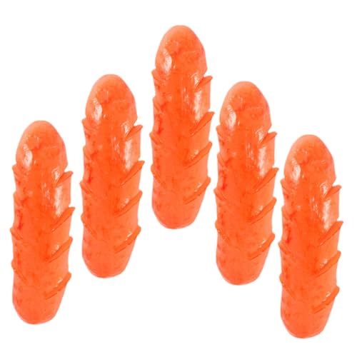 DECHOUS 5 Stück Fake-hot-Dog-Modell Hot-Dog-Roller Heiße Walzen Hot-Dog-Toaster Hundespielzeug Hot-Dog-Maschine Hotdog Simulation Hot Dog Hot-Dog-Requisite Gefälschte Bratwurst Orange PVC von DECHOUS