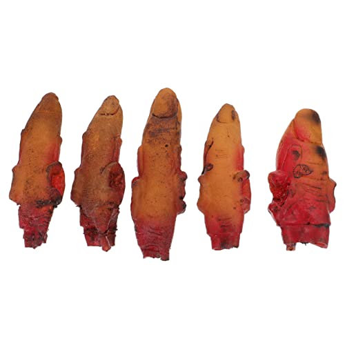 DECHOUS 5 Stück Finger Requisiten Halloween Scherzartikel Horror deko Halloween-Finger-Requisiten Gruselige Requisiten gefälschte Finger Halloween Requisiten Finger Vinyl Colorful von DECHOUS