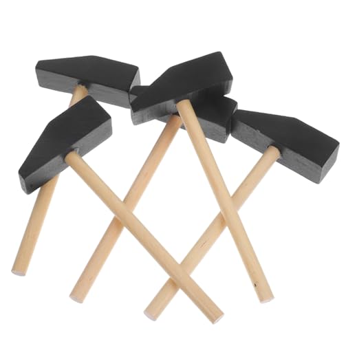 DECHOUS 5 Stück Kleine Holzhämmer Kleinkindspielzeug Holzhammer Holzhammer Kleinkind Hammer Holzhaus Bausteine Kinderspielzeug Hammer Mini Schlägel Mini Sicherheitshammer von DECHOUS