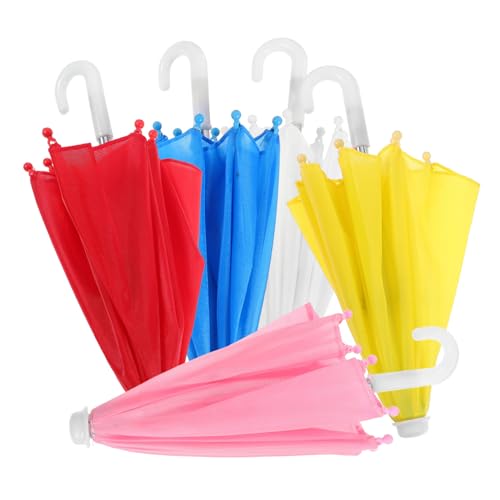 DECHOUS 5 Stück Mini Regenschirme Kleine Puppenaccessoires Dekorative Miniatur Sonnenschirme für Fotografie und Leicht und Farbenfroh als Niedliche Deko für Puppenhäuser DECHOUS 5 Stück Mini Regenschirme Kleine Puppenaccessoires Dekorative Miniatur Sonnenschirme für Fotografie und Leicht und Farbenfroh als Niedliche Deko für Puppenhäuser von DECHOUS
