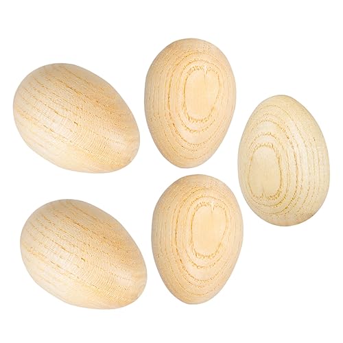 DECHOUS 5 Stück Orf-Sand-Ei Musik lehrreich kinderinstrumente Music Instruments for Lernspielzeug Instrument Leere eierschüttler aus Holz Eierbecher aus Holz hölzern von DECHOUS