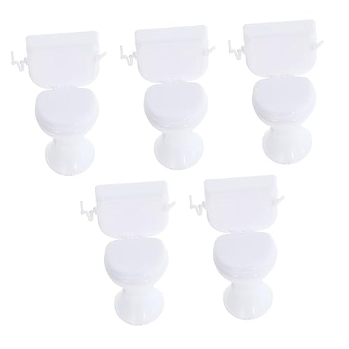 DECHOUS 5 Stück Puppentoilette Tragbares Töpfchen Für Toilettensitz Puppenhaus Badewanne Süße Mini Toilette Töpfchen Toiletten Trainingsmöbel Weißer Kunststoff DECHOUS 5 Stück Puppentoilette Tragbares Töpfchen Für Toilettensitz Puppenhaus Badewanne Süße Mini Toilette Töpfchen Toiletten Trainingsmöbel Weißer Kunststoff von DECHOUS