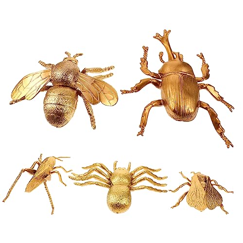 DECHOUS 5 Stück Simulation Insektenmodell Simulationsmodell Realistisches Modell Simulationsfiguren Versorgen Lustige Figuren Simulierte Figuren Ornament Plastik Golden DECHOUS 5 Stück Simulation Insektenmodell Simulationsmodell Realistisches Modell Simulationsfiguren Versorgen Lustige Figuren Simulierte Figuren Ornament Plastik Golden von DECHOUS
