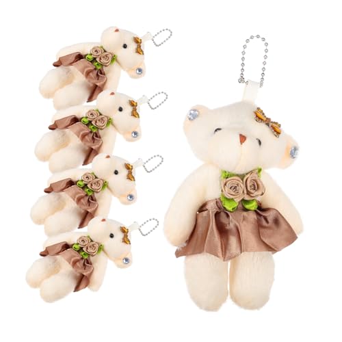DECHOUS 5 Stück Teiliges Mini Plüschbären Niedliche Cartoon Bär Anhänger Leichte Strapazierfähige Kuscheltier Dekoration für Schlüssel Rucksack Handtasche Geschenkidee Hochzeit DECHOUS 5 Stück Teiliges Mini Plüschbären Niedliche Cartoon Bär Anhänger Leichte Strapazierfähige Kuscheltier Dekoration für Schlüssel Rucksack Handtasche Geschenkidee Hochzeit von DECHOUS