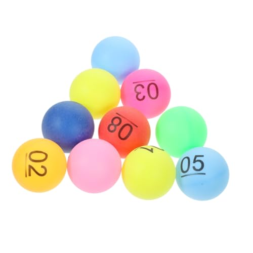 DECHOUS 50 Stück Farbe Zahlenball Nahtlose Plastikbälle Requisiten Für Barspiele Lotteriekugeln Aus Kunststoff Kugelstützen Aus Kunststoff Bälle Für Die Party Pflücken Sphäre Partybälle Pp von DECHOUS