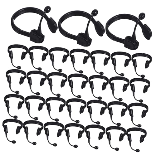 DECHOUS 50 Stück Kleine Gelbe Enten Kopfhörer Puppe Mini Headset Ornament Winziges Mikrofon Headset Dekorative Mini Kopfhörer Mini Headset Dekore Dekorative Dekore Schwarzer von DECHOUS